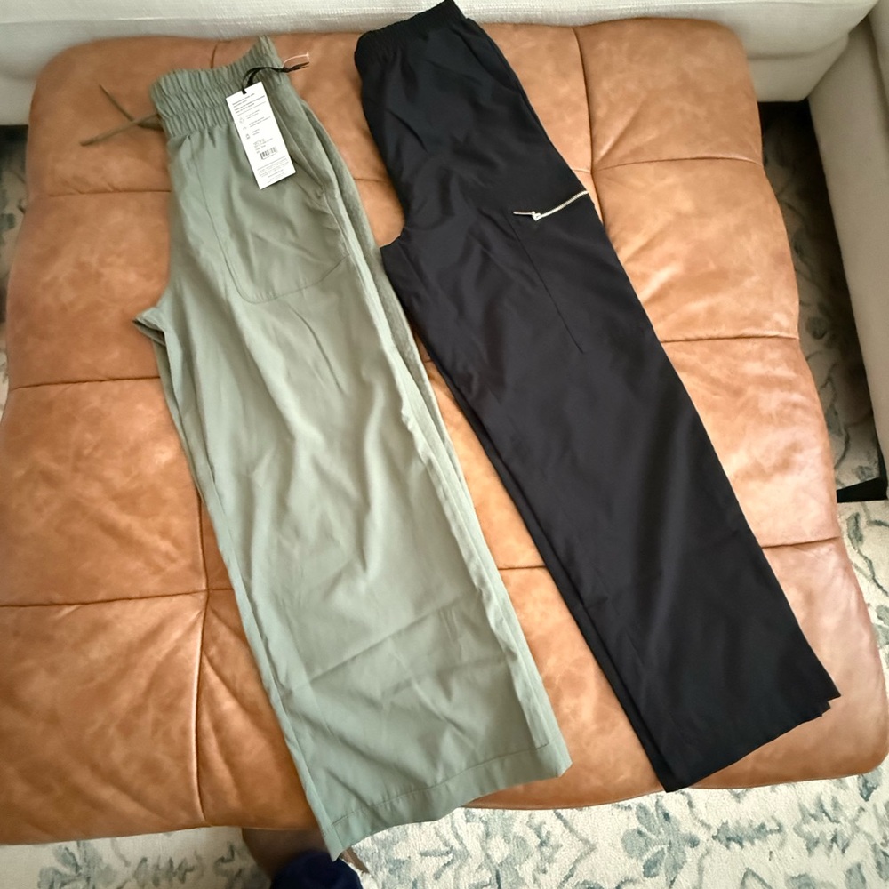 Women’s Black and Green Pants Set